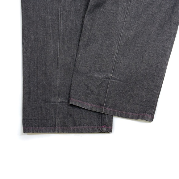 VTG Y2K Red Ape Baggy Skater Grunge Jeans Men’s 42/33.5 (tag 44) Embroidery Blk - Picture 9 of 9